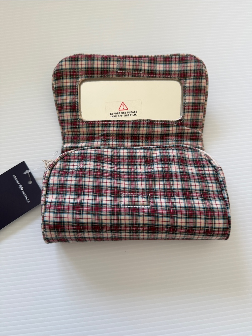 Brandy melville plaid makeup bag - Picture 3 of 4